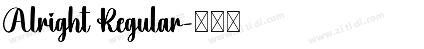 Alright Regular字体转换